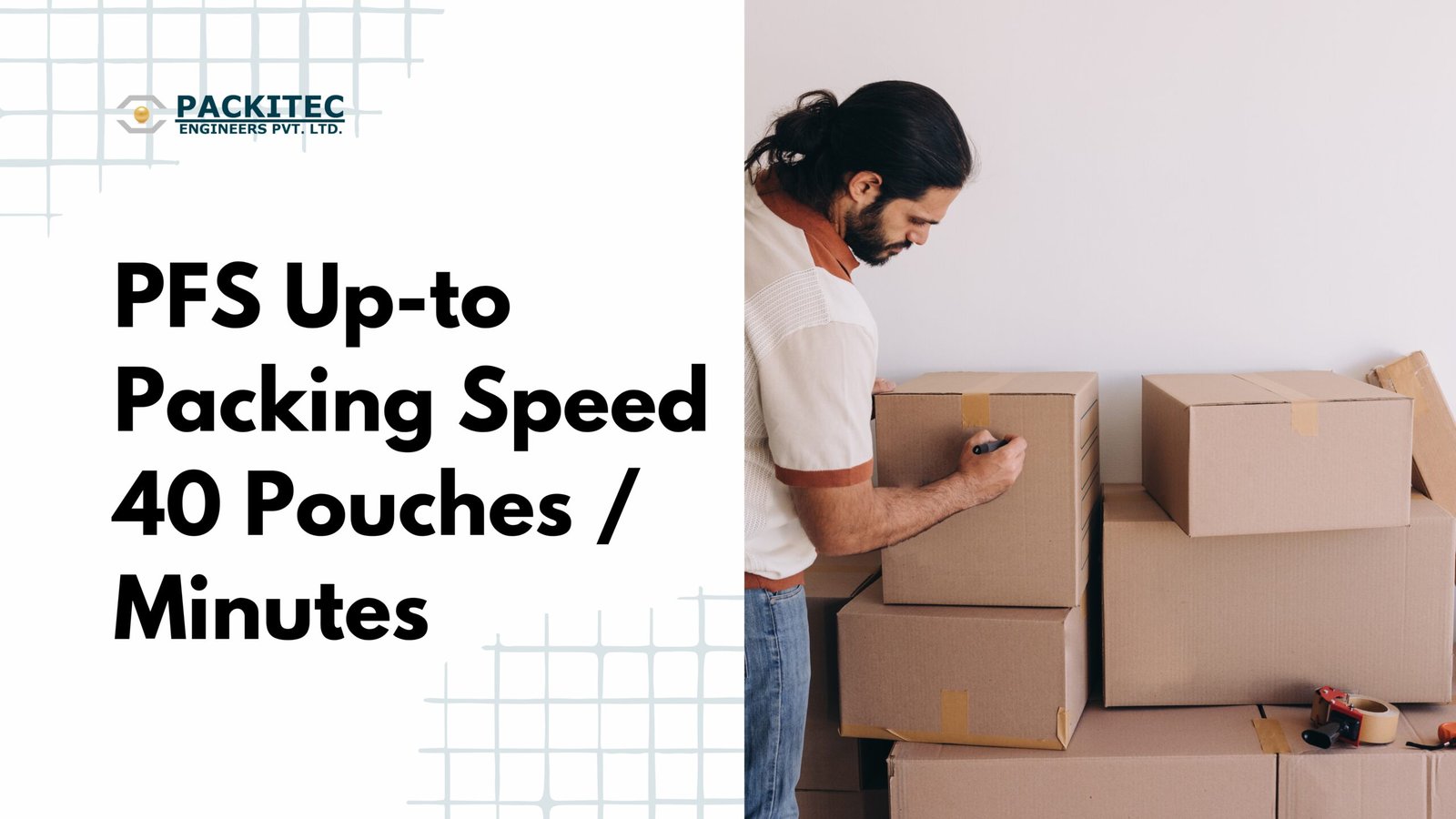 Pfs Packing Line PFS Upto Packing Speed 40 Pouches / Minutes - Packitec Engineers